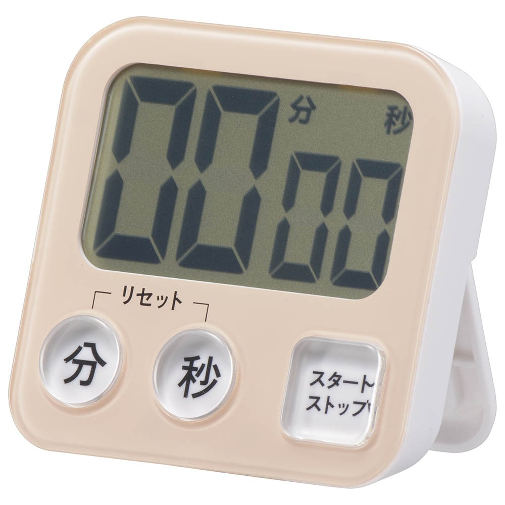 オーム電機 大画面デジタルタイマー ピンク 1個（ご注文単位1個）【直送品】