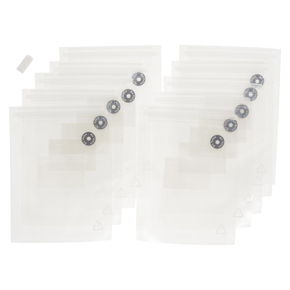 オーム電機 バキュームセーバー専用ジッパーバッグ Sサイズ 10枚入り 1個（ご注文単位1個）【直送品】