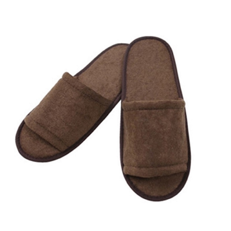 129S15V-1 スリッパ ブラウン(袋入) 10組/束(ご注文単位1束)【直送品】