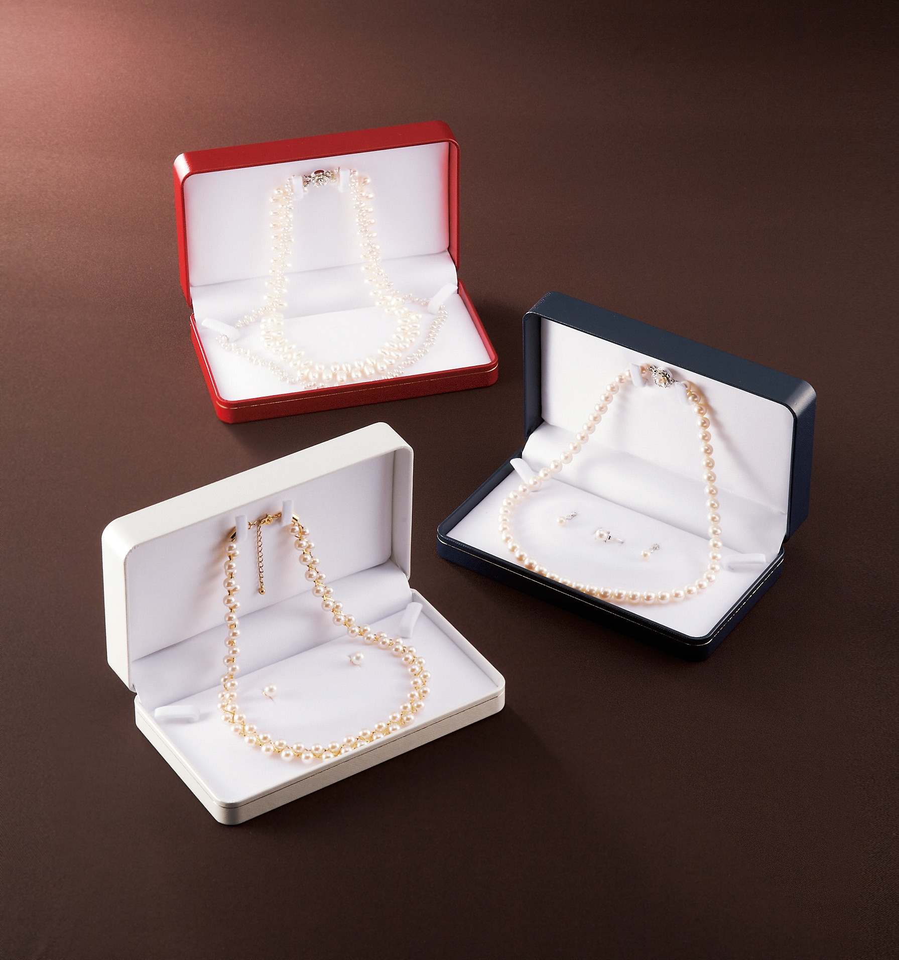 CS-07-NER-DBL パールネック・イヤンリング・リングケース Dブルー 1個 (ご注文単位10個)【直送品】