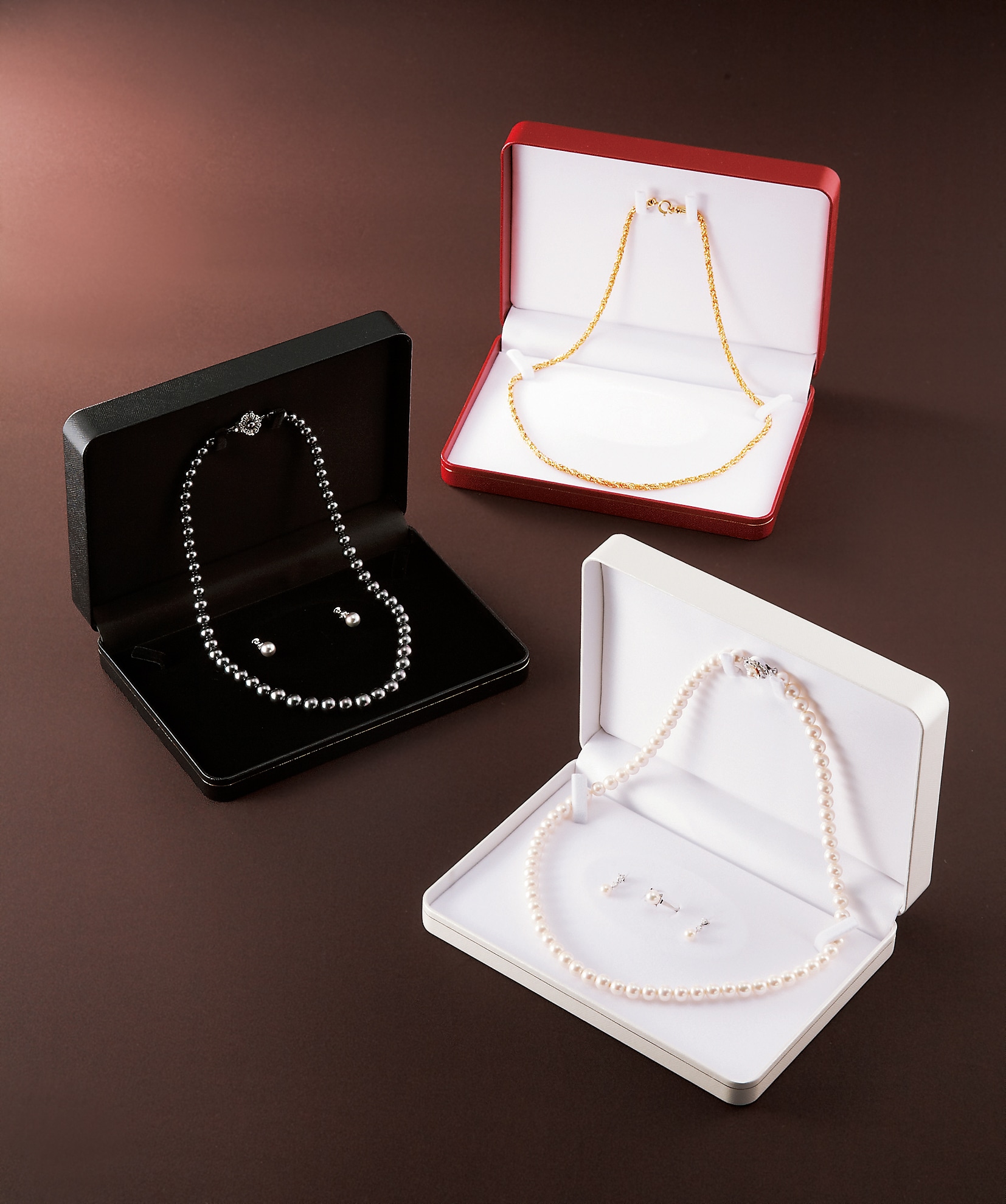 CS-17-N-DBL パールネックレスケース ダークブルー 1個 (ご注文単位5個)【直送品】