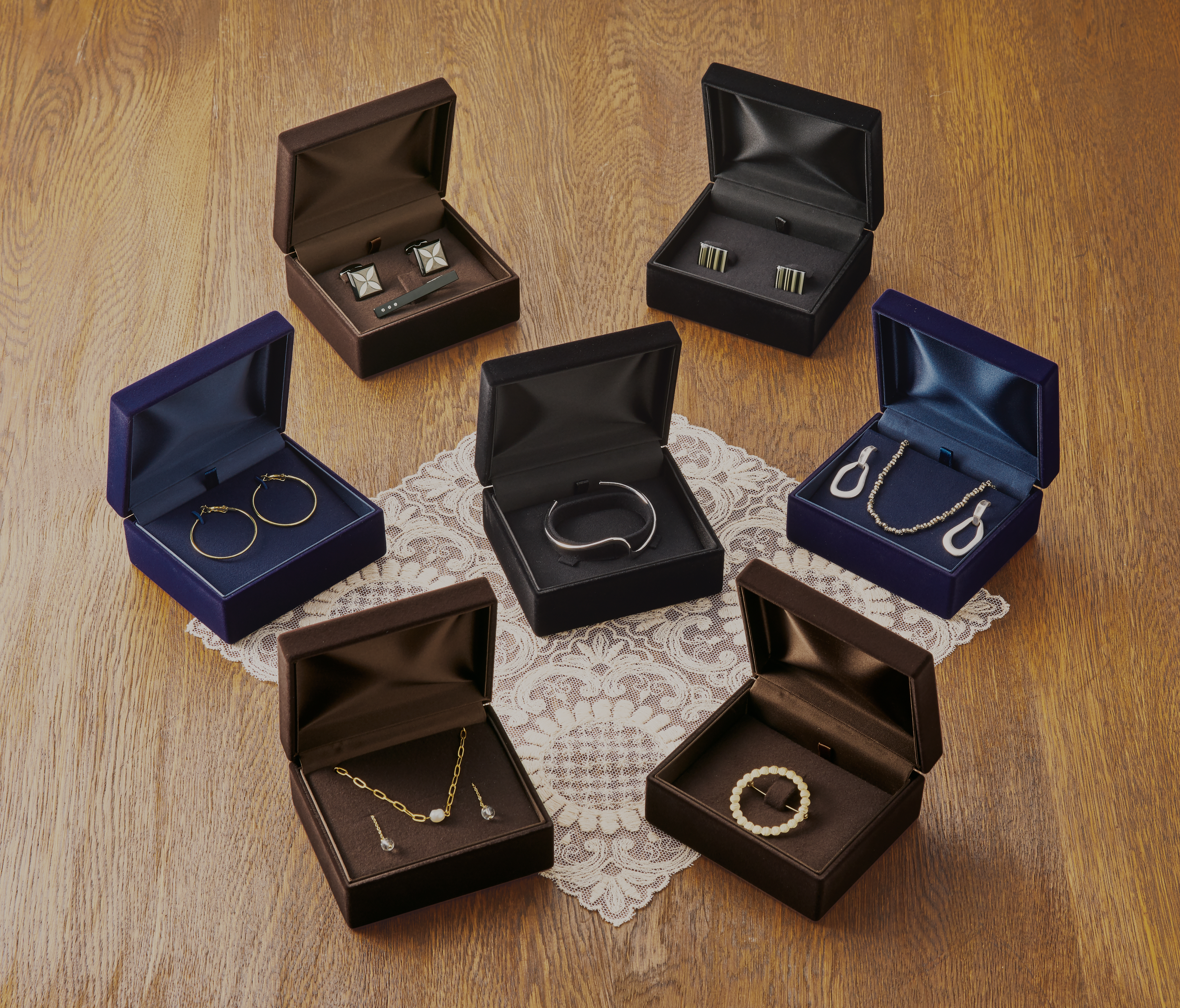 RS-156-REP-DBL リング・ピアス・ペンダント兼用ケース　Dブルー 1個 （ご注文単位10個）【直送品】