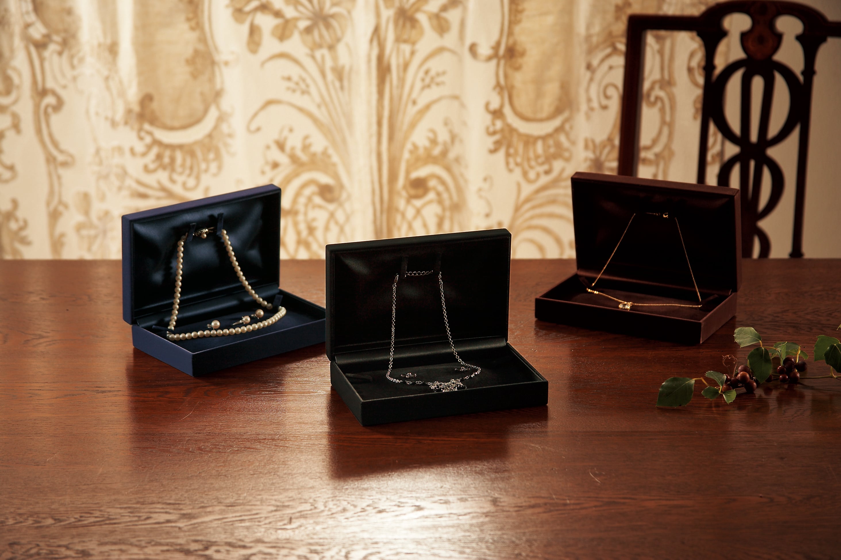 RS-157-NER-BK パールネックレス　3点セット対応ケース　ブラック 1個 （ご注文単位10個）【直送品】