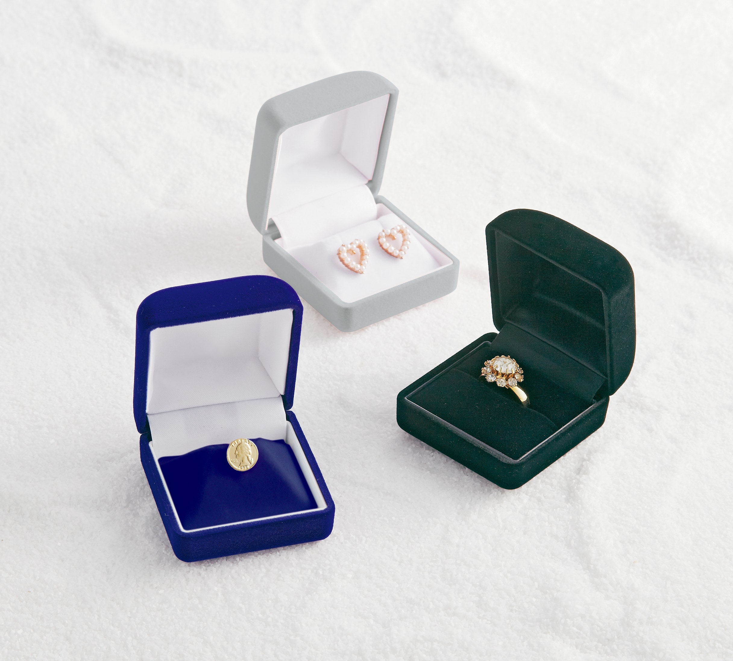 FK-001-TT-NV タイタックケースSサイズ　フロッキー生地　ネイビー 1個 （ご注文単位10個）【直送品】