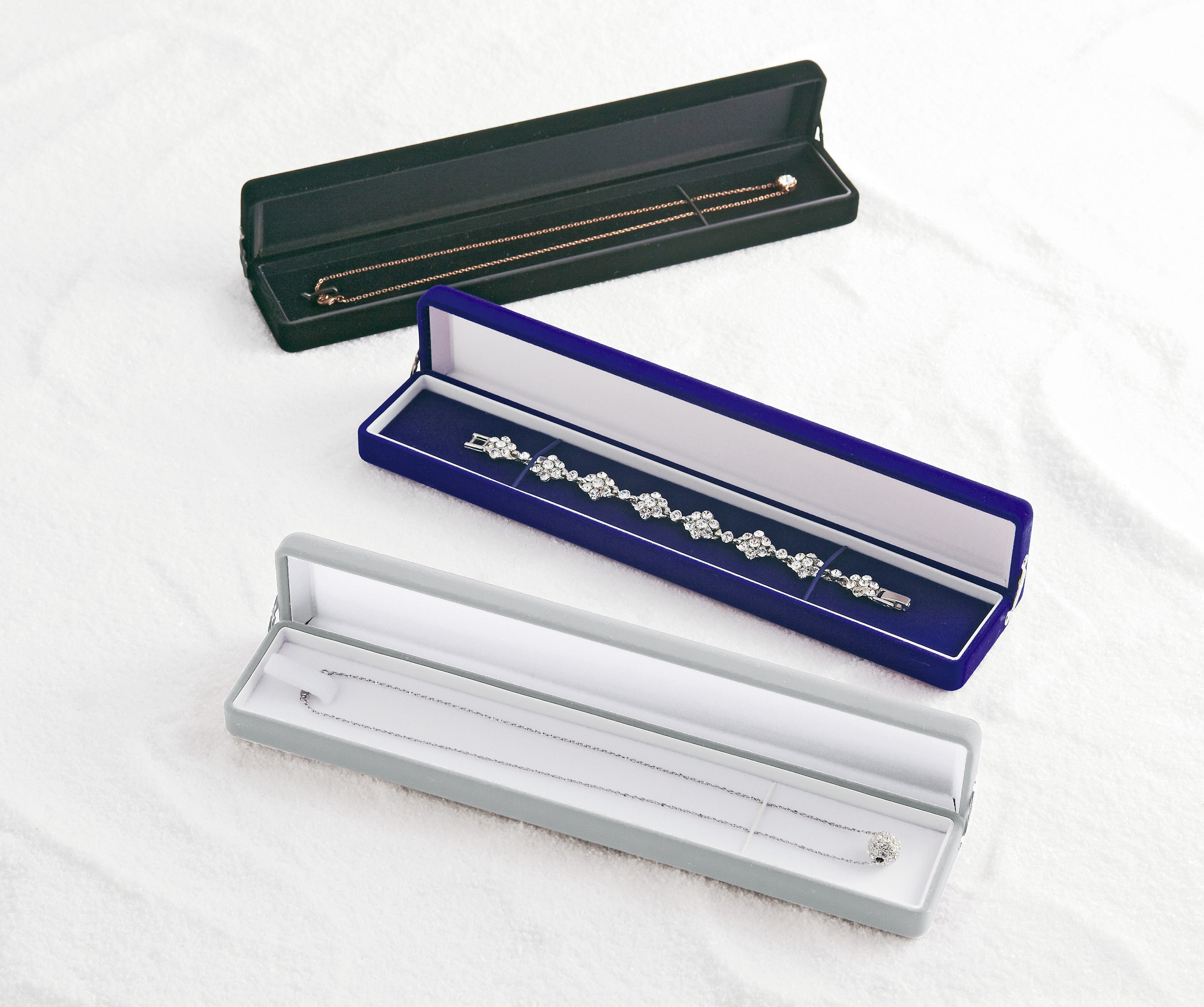 FK-401-NBL-Gr ブレスレット用ケース回転蝶番式ゴム留 グレー 1個 (ご注文単位10個)【直送品】