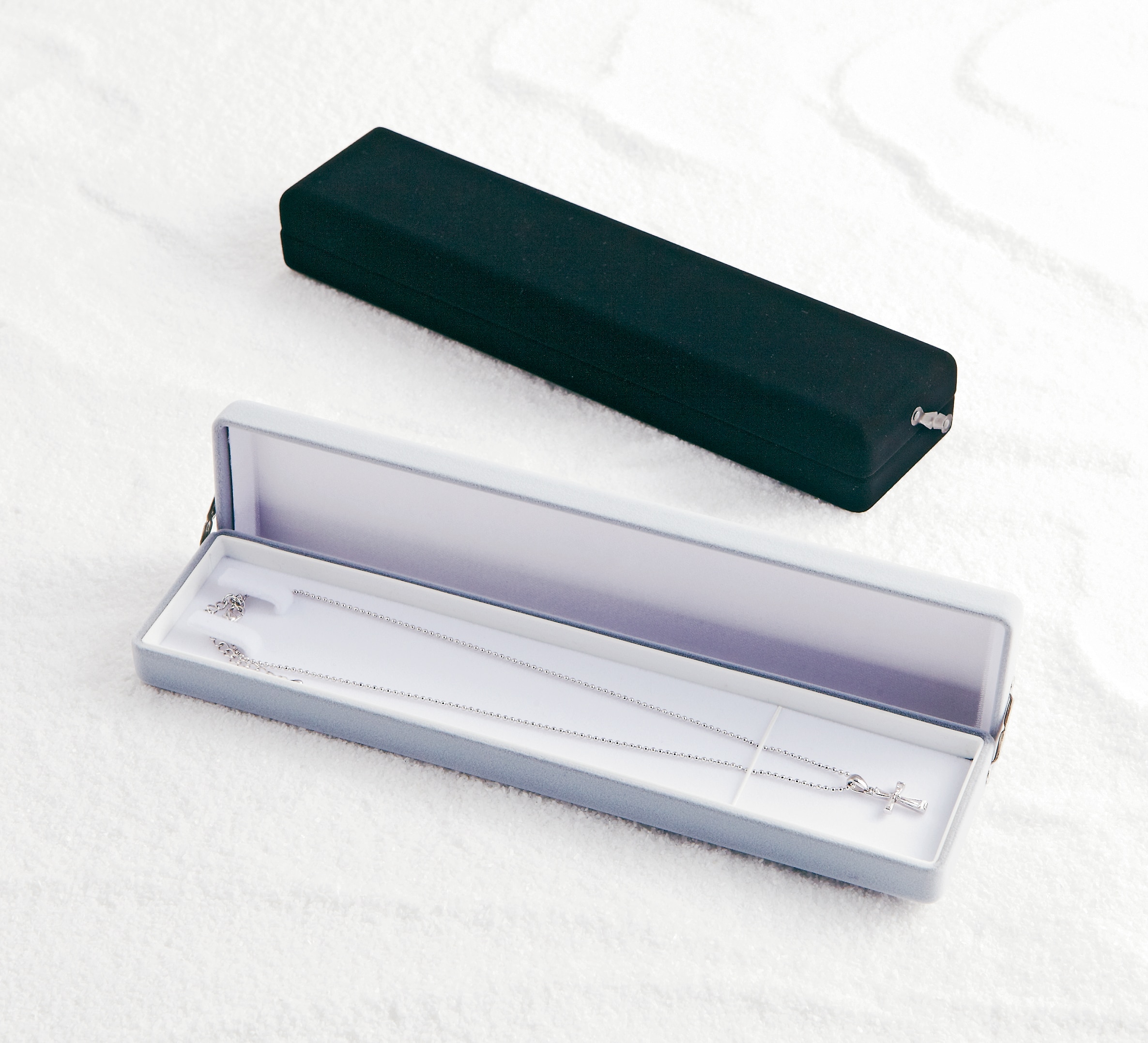 FK-501-N-BK ネックレスケース大 回転蝶番式 ブラック 1個 (ご注文単位10個)【直送品】