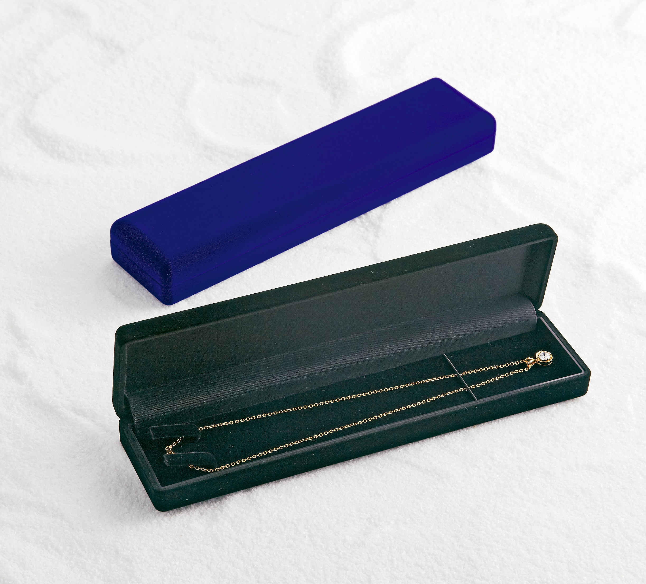 FK-601-N-Gr ネックレスケース大 蝶番タイプ グレー 1個 (ご注文単位10個)【直送品】