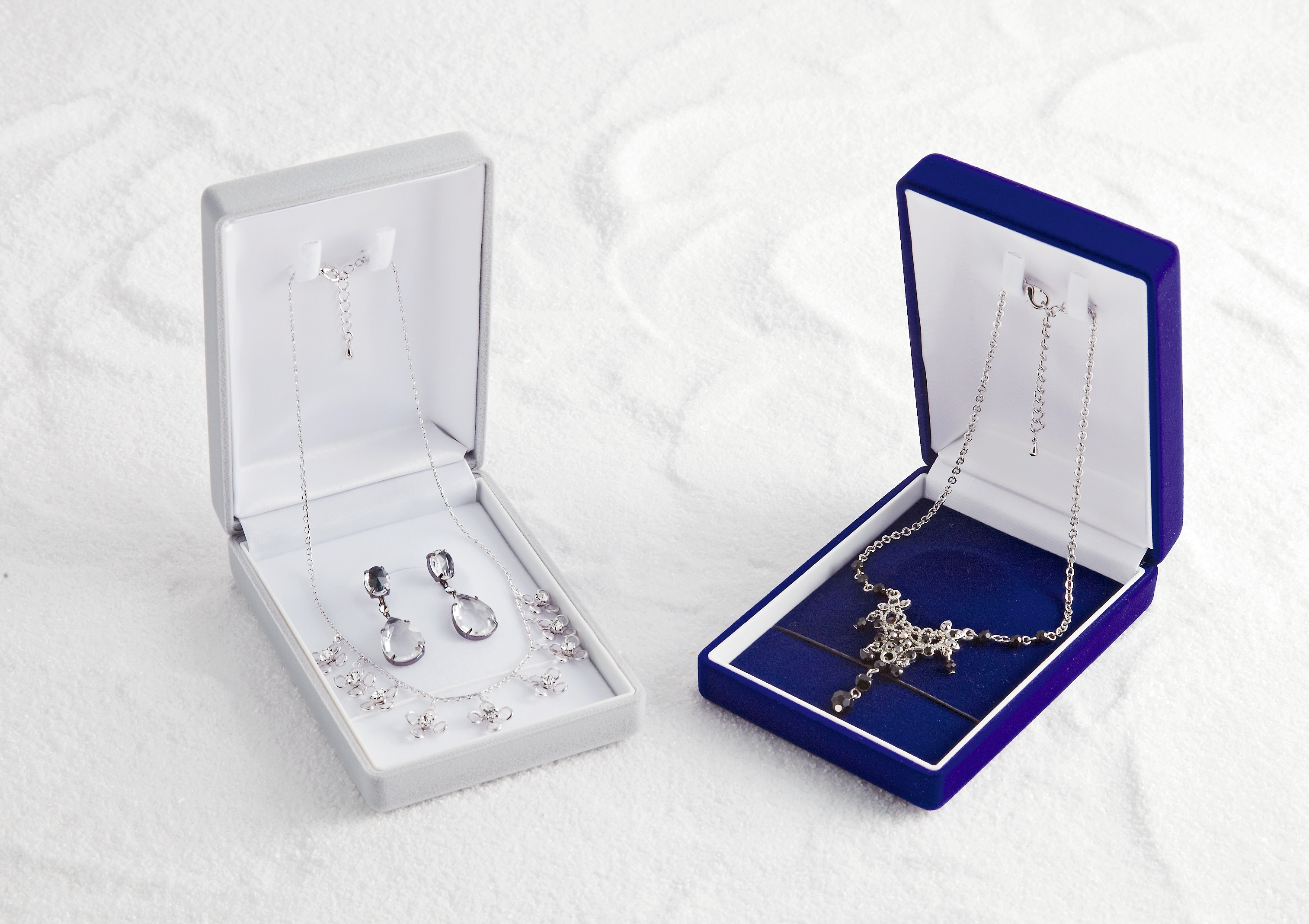 FK-801-NER-NV パールネック・イヤンリング・リングケース ネイビー 1個 (ご注文単位10個)【直送品】