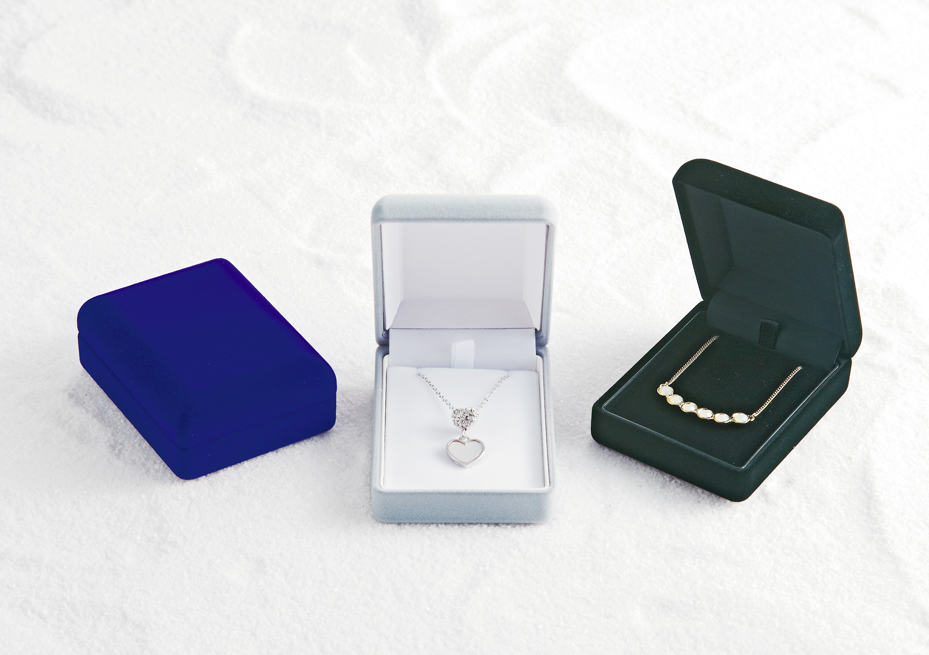 FK-104-P-NV ペンダントネックレスケース　フロッキー　ネイビー 1個 （ご注文単位10個）【直送品】