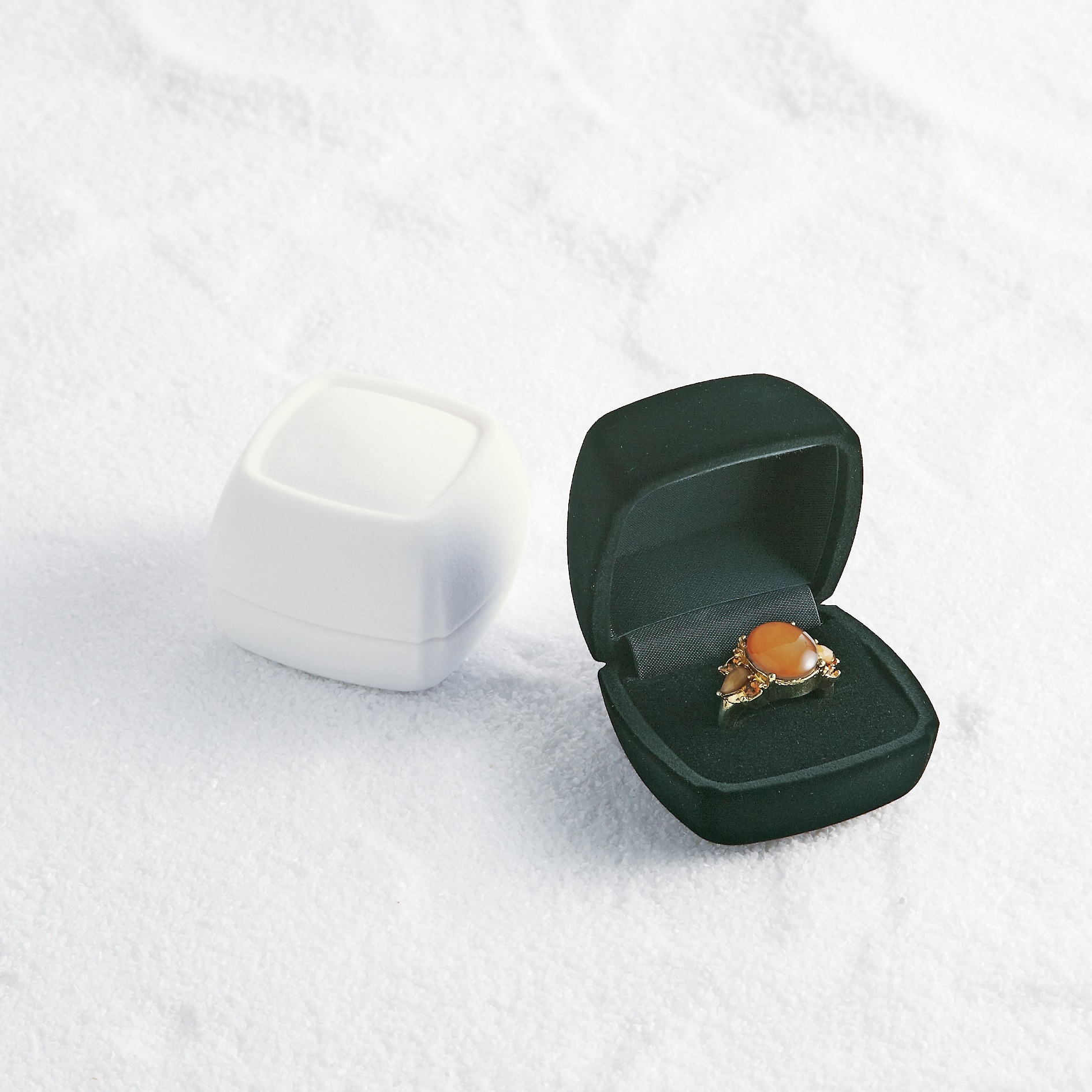 FK-002-RE-WH リング・ピアス・イヤリング兼用ケース ホワイト 1個 (ご注文単位20個)【直送品】