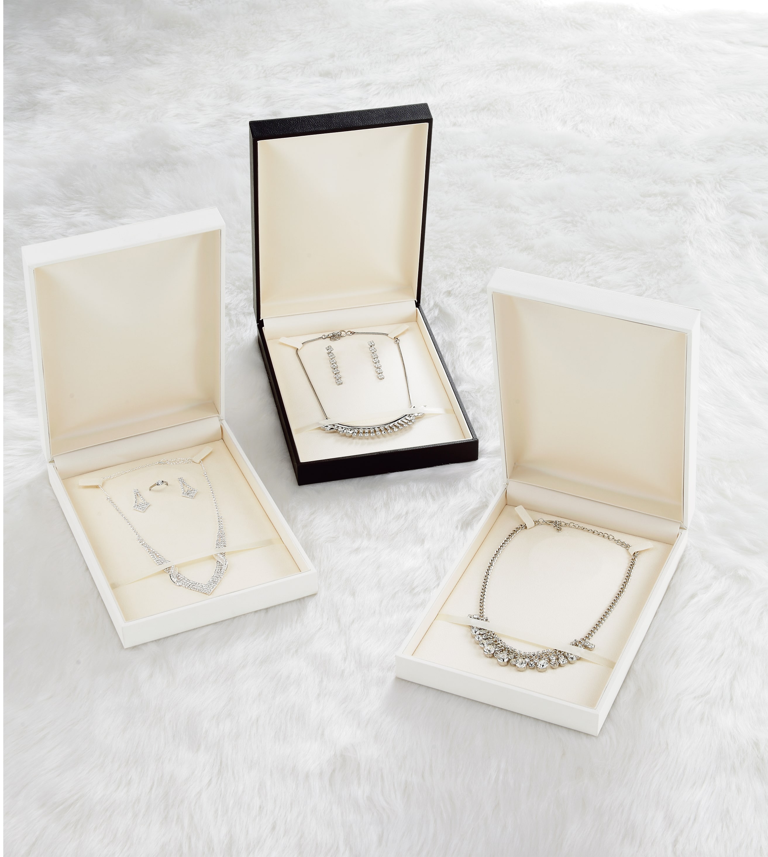 GR-878-NE-BK パール・オメガネックレスケースNE2点　ブラック 1個 （ご注文単位5個）【直送品】