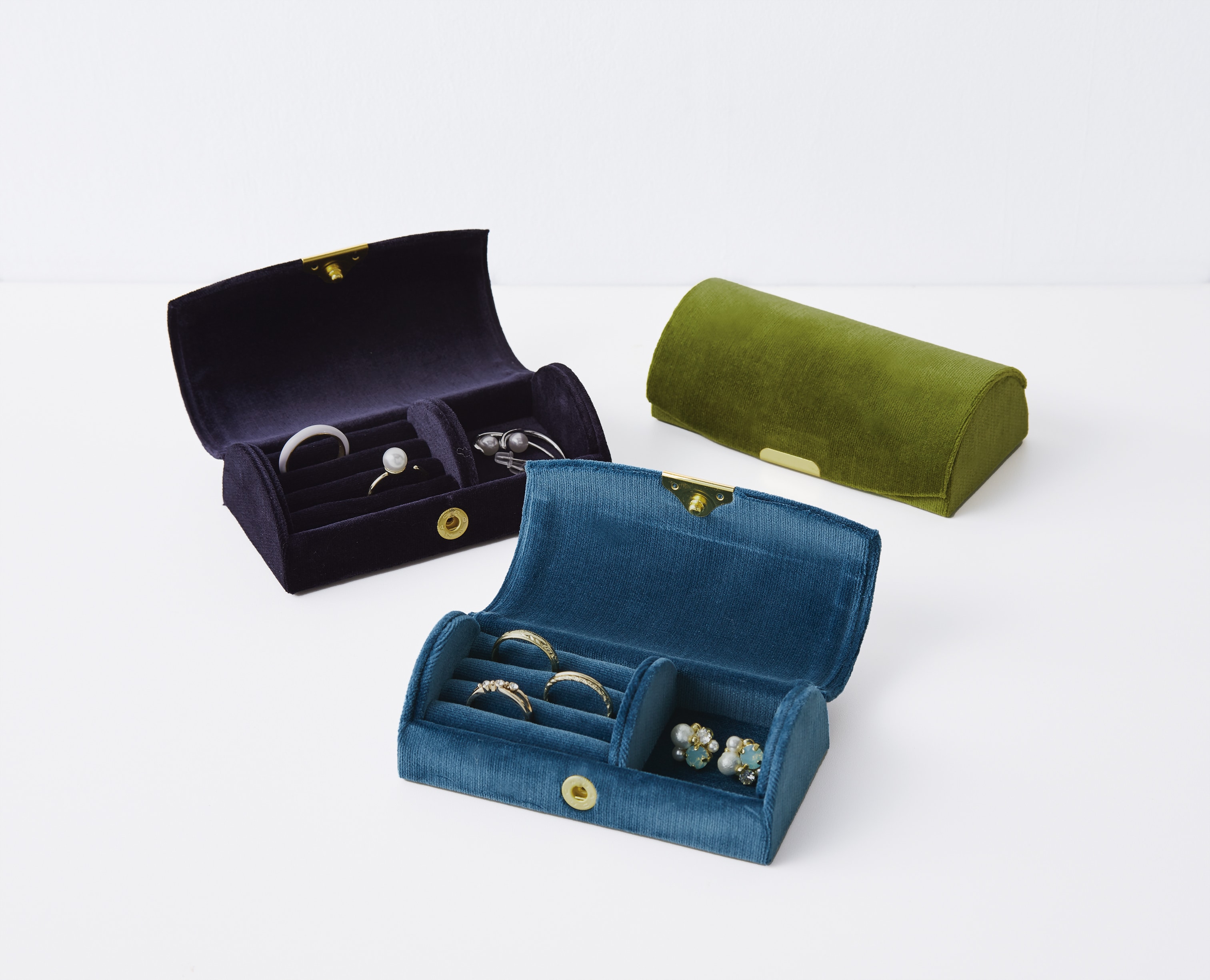 BCN-14-RYBL 宝石箱トラベル スェード調生地 ロイヤルブルー 1個 (ご注文単位10個)【直送品】