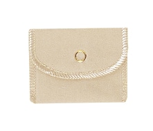 PO-01-S-BE 角型ポーチSサイズ　マジックテープ付　ベージュ 50枚/束 （ご注文単位1束）【直送品】