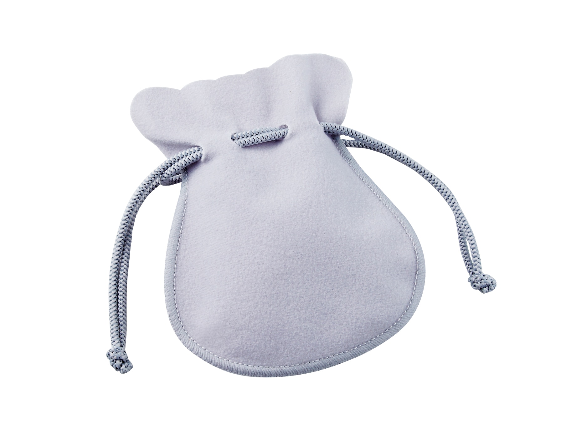 PO-02-XS-Gr スエード巾着ポーチXSサイズ　グレー 50枚/束 （ご注文単位1束）【直送品】