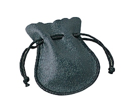 PO-03-S-BK 合皮巾着ポーチSサイズ　ブラック 50枚/束 （ご注文単位1束）【直送品】