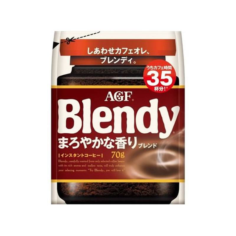 AGF ブレンディ インスタントコーヒー まろやかな香りブレンド袋 70g 1袋※軽（ご注文単位1袋)【直送品】