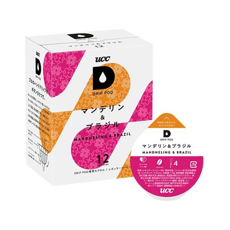 UCC DRIPPOD 専用カプセル マンデリン&ブラジル 1箱※軽（ご注文単位1箱)【直送品】