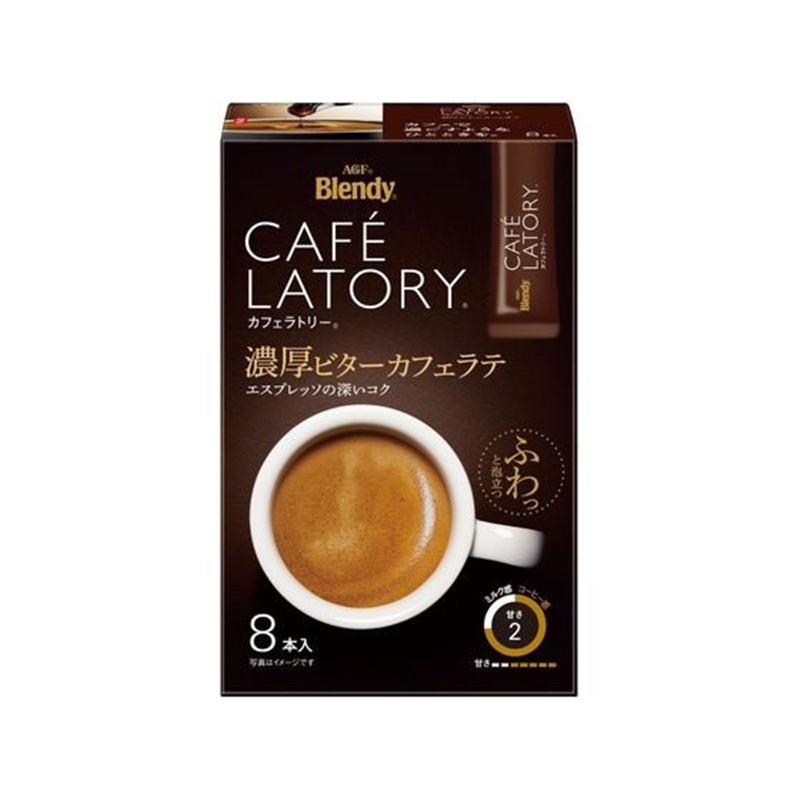 AGF ブレンディ カフェラトリー スティック 濃厚ビターカフェラテ 8本 1箱※軽（ご注文単位1箱)【直送品】