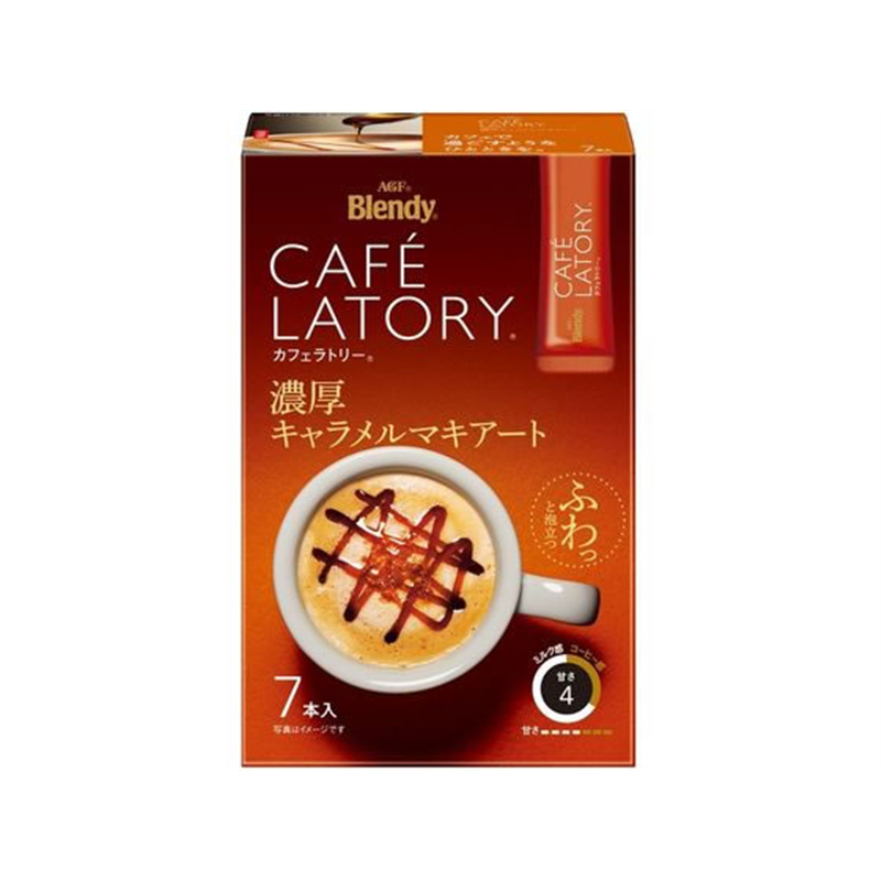 AGF ブレンディ カフェラトリー スティック 濃厚キャラメルマキアート 7本 1箱※軽（ご注文単位1箱)【直送品】
