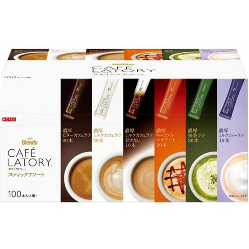 AGF ブレンディ カフェラトリー スティック アソート 100本 1箱※軽（ご注文単位1箱)【直送品】
