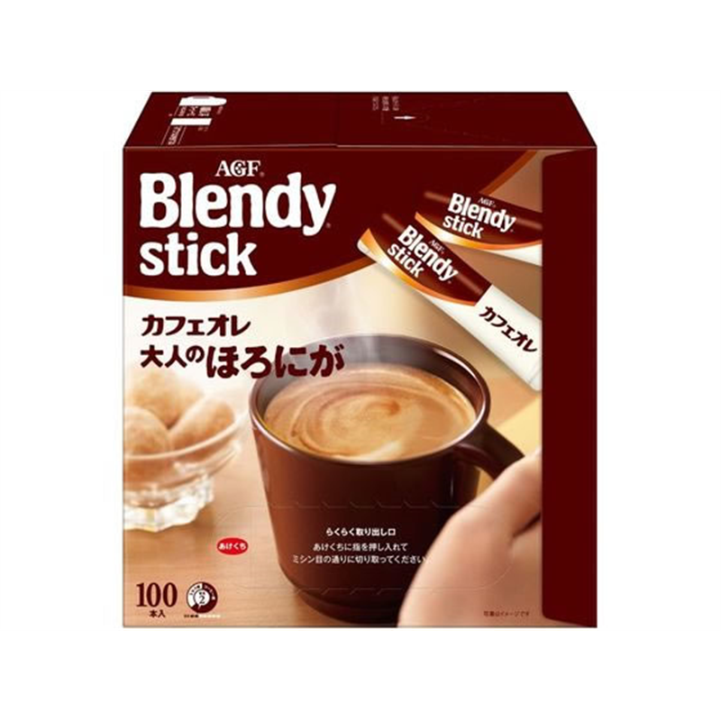 AGF ブレンディ スティック カフェオレ 大人のほろにが 100本 1箱※軽（ご注文単位1箱)【直送品】