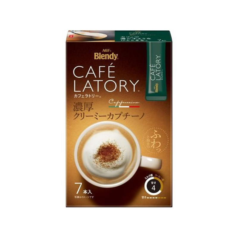 AGF ブレンディ カフェラトリー スティック 濃厚クリーミーカプチーノ 7本 1箱※軽（ご注文単位1箱)【直送品】