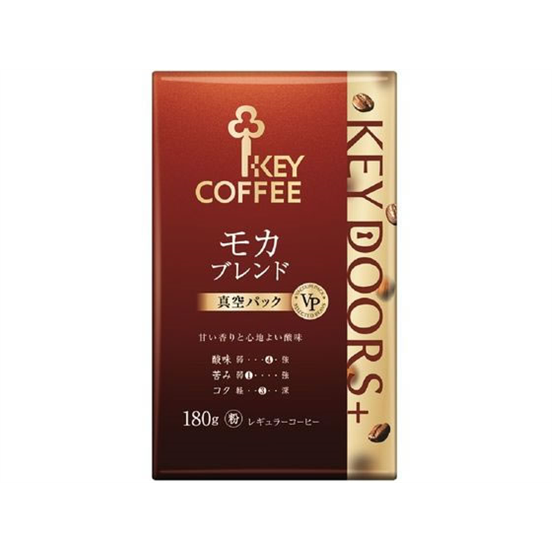 キーコーヒー KEY DOORS+ モカブレンド VP 粉 180g 1袋※軽（ご注文単位1袋)【直送品】