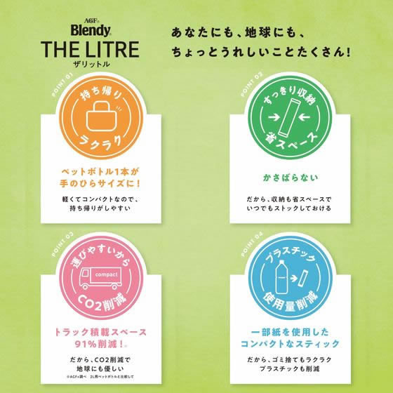 AGF ブレンディ ザリットル 緑茶 8g×6本 1箱※軽（ご注文単位1箱)【直送品】