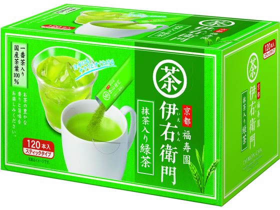 宇治の露製茶 伊右衛門 抹茶入緑茶スティック 120本 1箱※軽（ご注文単位1箱)【直送品】