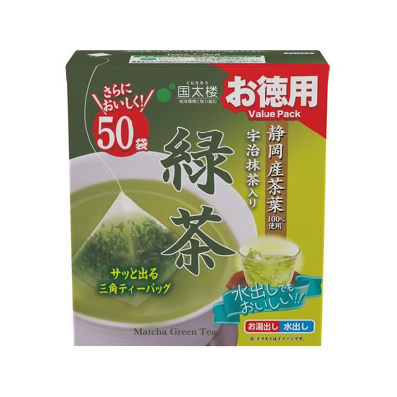 国太楼 お徳用 宇治抹茶入り緑茶 三角ティーバッグ 50P 1個※軽（ご注文単位1個)【直送品】