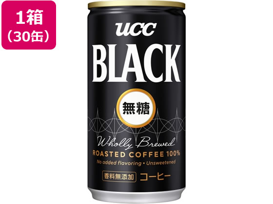UCC BLACK無糖 185g 30缶 1箱※軽（ご注文単位1箱)【直送品】