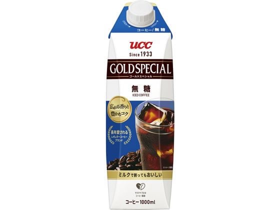 UCC ゴールドスペシャル アイスコーヒー 無糖 1000ml 1本※軽(ご注文単位1本)【直送品】