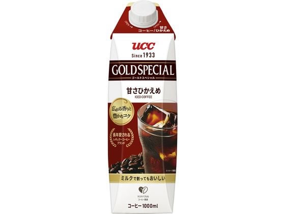 UCC ゴールドスペシャル アイスコーヒー 甘さひかえめ 1000ml 1本※軽(ご注文単位1本)【直送品】