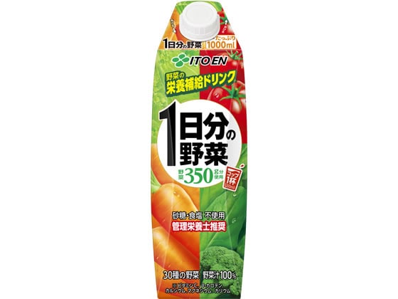 伊藤園 1日分の野菜屋根蓋型キャップ付き容器1L 19737 1本※軽(ご注文単位1本)【直送品】