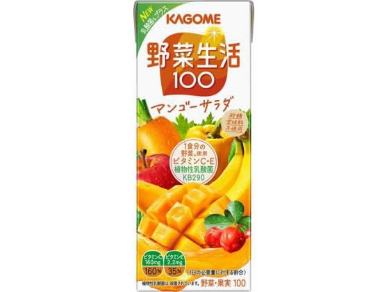 カゴメ 野菜生活100 マンゴーサラダ 200mL 1個※軽（ご注文単位1個)【直送品】