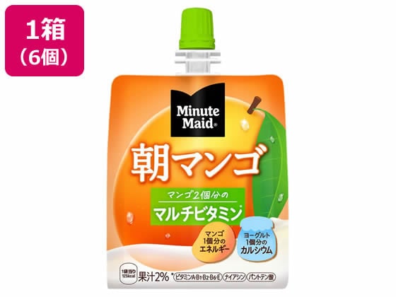 コカ・コーラ ミニッツメイド 朝マンゴ 180g×6個 1箱※軽（ご注文単位1箱)【直送品】