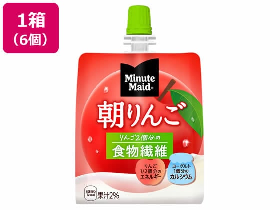 コカ・コーラ ミニッツメイド 朝リンゴ 180g×6個 1箱※軽（ご注文単位1箱)【直送品】