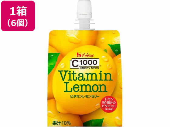 ハウスウェルネスフーズ C1000 ビタミンレモンゼリー 180g×6個 1箱※軽（ご注文単位1箱)【直送品】