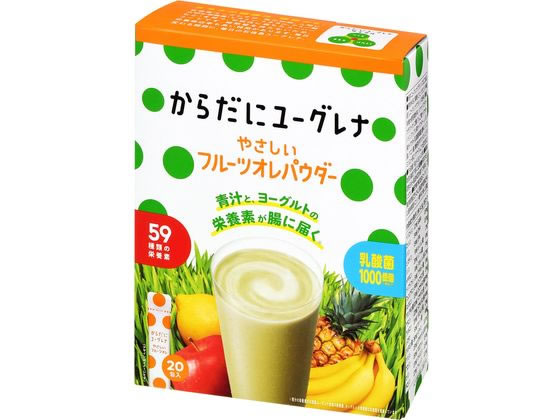ユーグレナ グリーンパウダー やさしいフルーツオレパウダー 20包 1箱※軽(ご注文単位1箱)【直送品】
