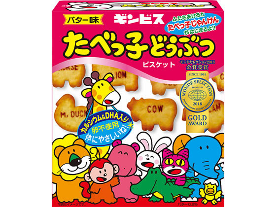 ギンビス たべっ子どうぶつ バター味 63g 1箱※軽（ご注文単位1箱)【直送品】