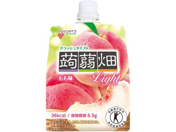 マンナンライフ クラッシュタイプの蒟蒻畑ライトもも味 150g 1個※軽（ご注文単位1個)【直送品】