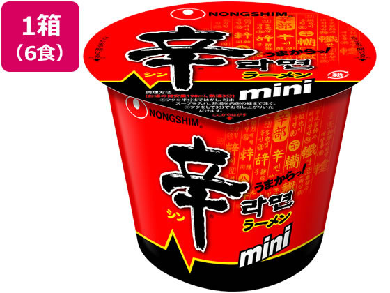 農心 辛ラーメンミニカップ 49g×6個 1箱※軽（ご注文単位1箱)【直送品】