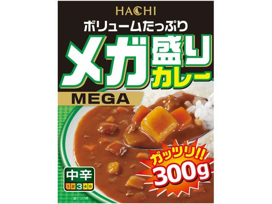 ハチ メガ盛りカレー 中辛 300g 1袋※軽（ご注文単位1袋)【直送品】