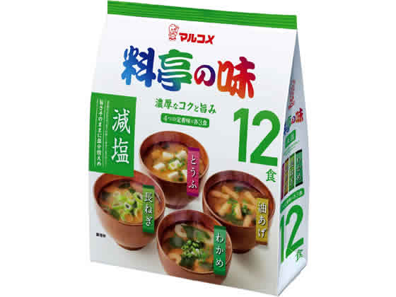 マルコメ お徳用 料亭の味みそ汁 減塩 12食 1袋※軽(ご注文単位1袋)【直送品】