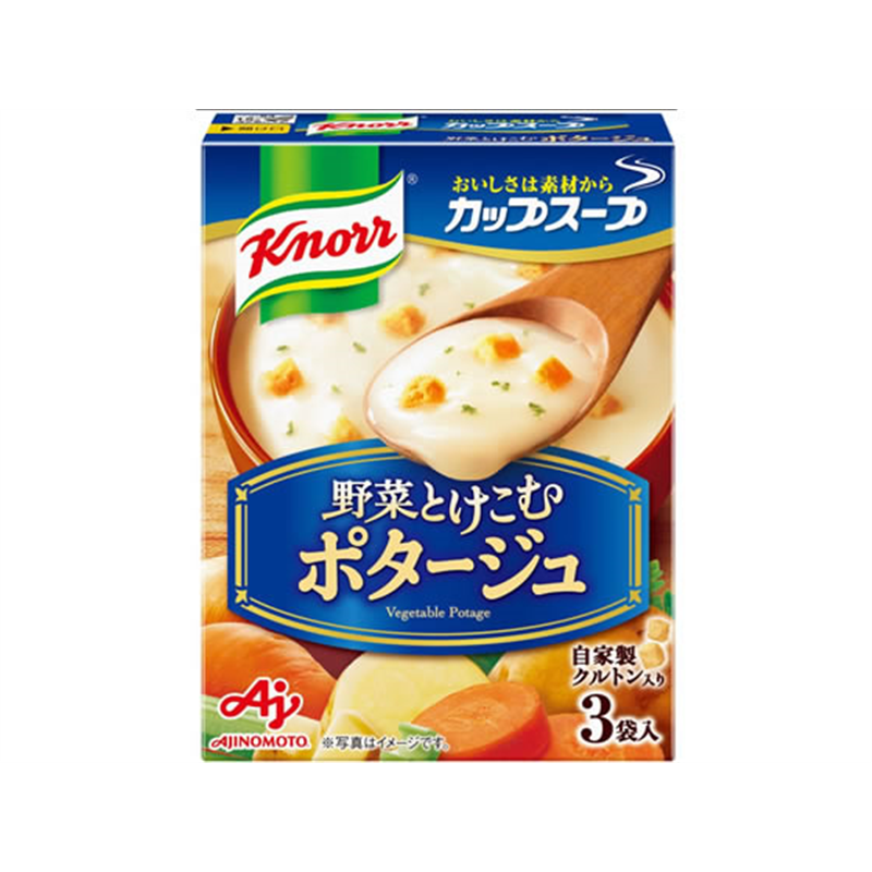 味の素 クノール カップスープ ポタージュ 3袋入り 1箱※軽（ご注文単位1箱)【直送品】