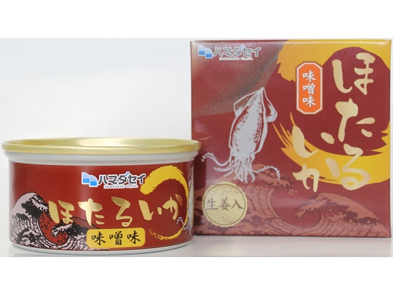 ハマダセイ ほたるいか 缶詰 みそ味 80g 1缶※軽(ご注文単位1缶)【直送品】