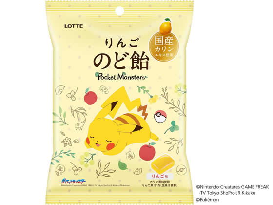 ロッテ ポケモンりんごのど飴 1袋※軽(ご注文単位1袋)【直送品】