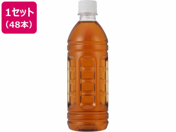 ミツウロコビバレッジ 麦茶500mL ラベルレス 24本×2箱 1セット※軽（ご注文単位1セット）【直送品】