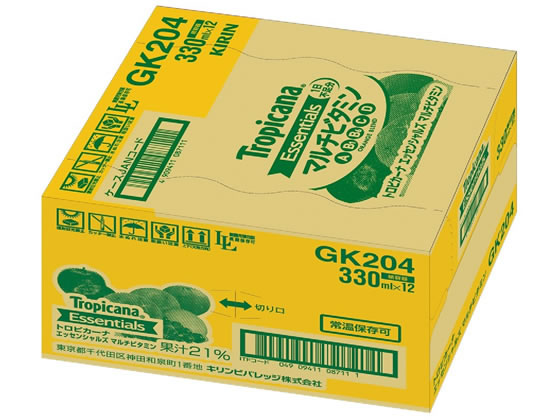 キリンビバレッジ トロピカーナエッセンシャルズ マルチビタミン 330mL 12本 1箱※軽(ご注文単位1箱)【直送品】