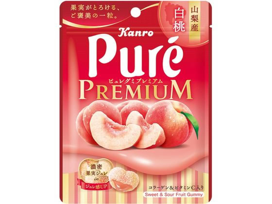 カンロ ピュレグミプレミアム山梨産白桃 1個※軽（ご注文単位1個）【直送品】